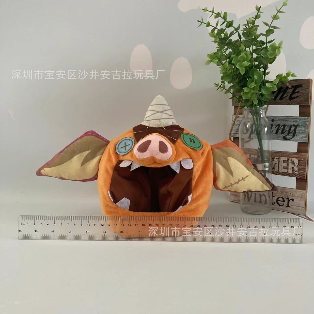 image-The Legend of Zelda Link Pig Plush Hat - Cartoon 22cm Pet Prop