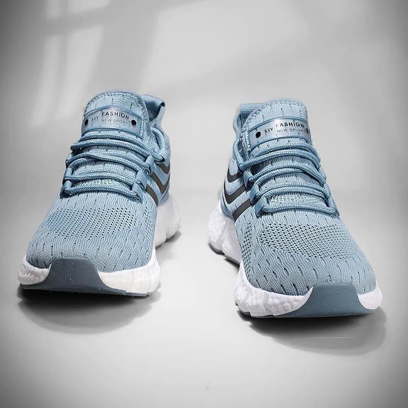 image-Sports Running Shoes - White Breathable Mesh Low-Top