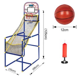 image-Kids' Portable Shooting Machine, Basketball Toy Indoor/Outdoor - Red, 1.49M Height