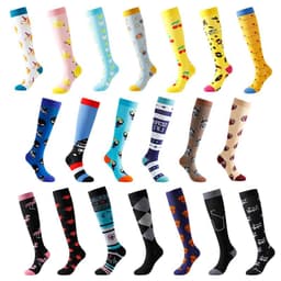 image-Cross-border Nurse Leggings Cute Long Tube Women's Socks Sports Cartoon Plaid Leopard Print Sports Pressure Socks Spot Wholesale