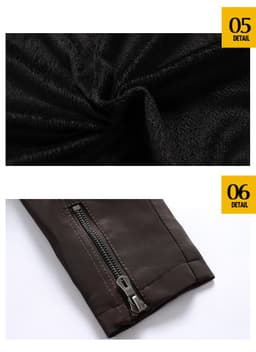 image-Men's PU Leather Jacket - Slim Fit Vintage Black