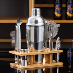 image-Stainless Steel Cocktail Shaker Set - Nordic Style Bar Tool 21.5x17x13.5CM