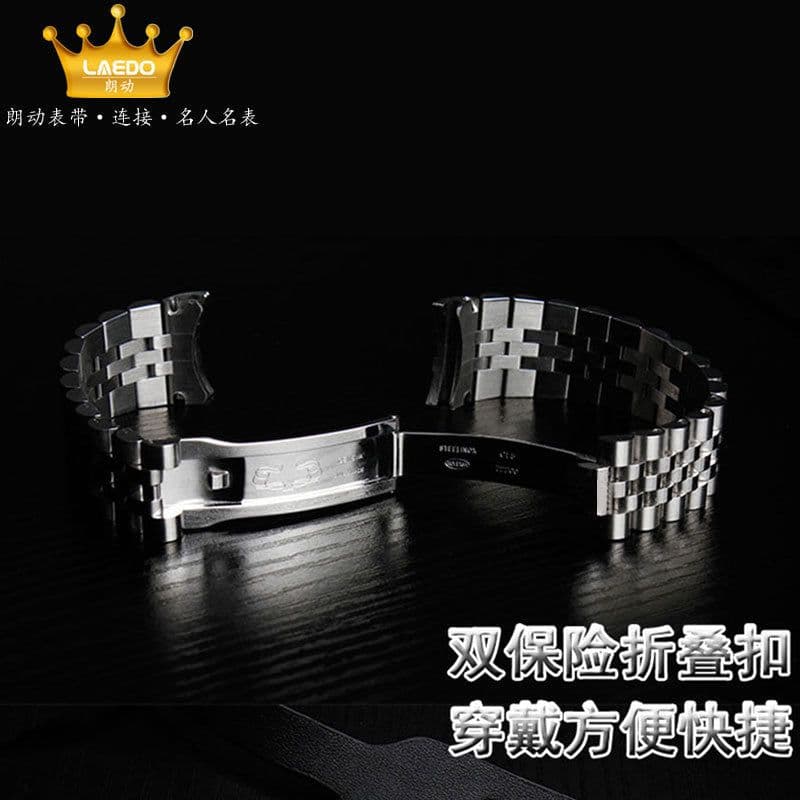 image-Alternative Langdong watch strap labor log type watch with steel strap stainless steel bracelet 13 17 20 21mm
