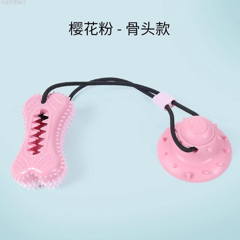 image-Mdeho Dog Toy Ball - Green Suction Cup Sound Tug