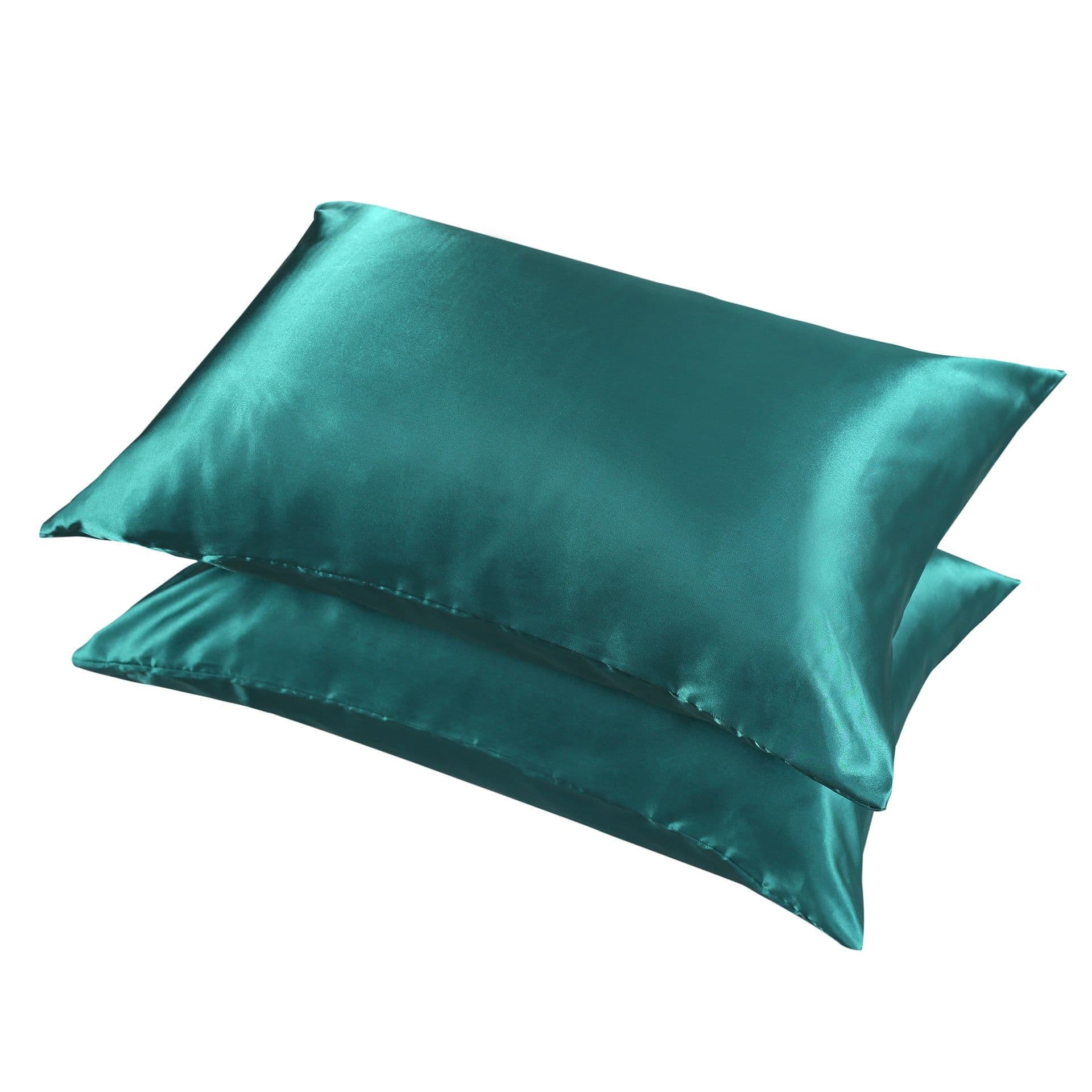 image-Summer Hot Selling Pure Color Satin Imitation Silk Pillowcase Digital Printing Embroidery Screen Printing Bedding Amazon