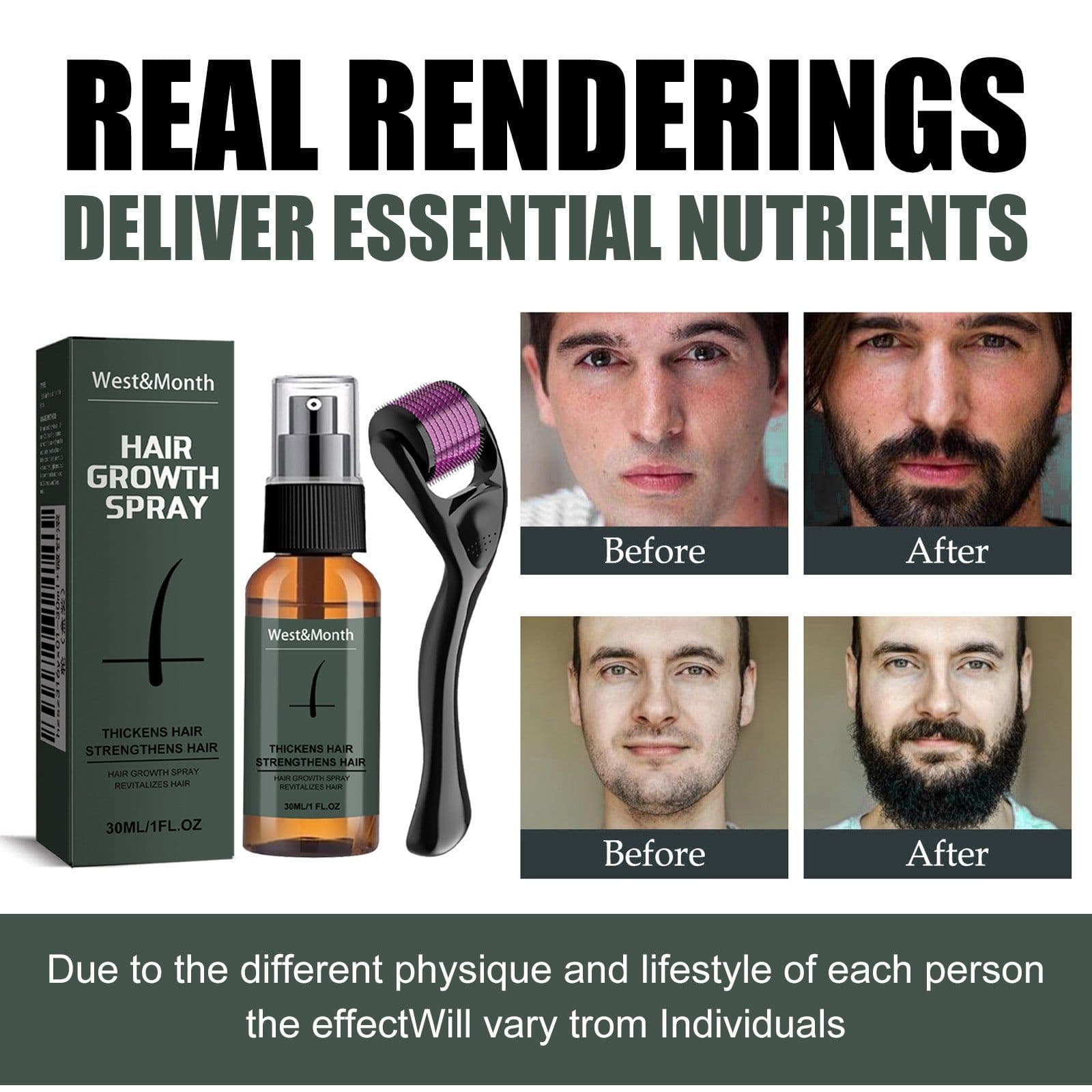 image-West&Month Beard Growth Spray Set 30ml