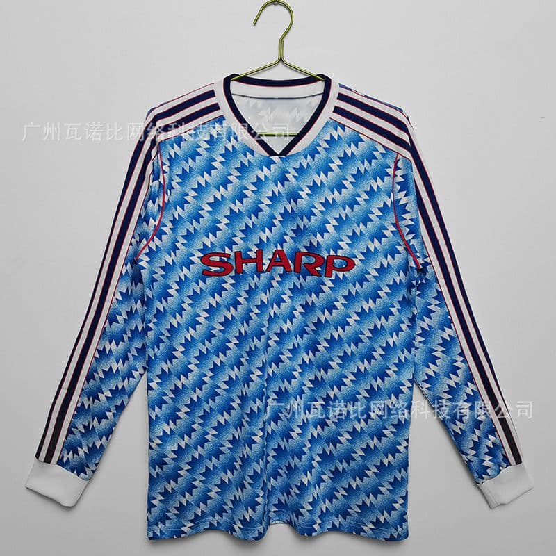 image-Football Jersey - Retro Home Away Long Sleeve Polyester