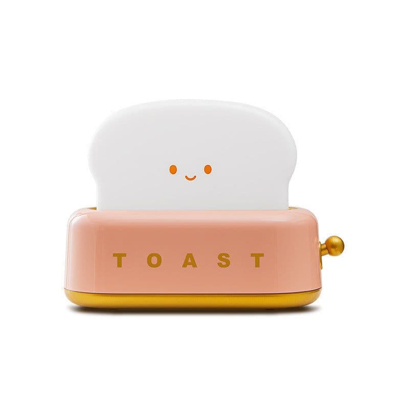 image-Bread machine night light led warm light bedroom bedside creative USB charging dimming lighting desk lamp timed sleeping light
