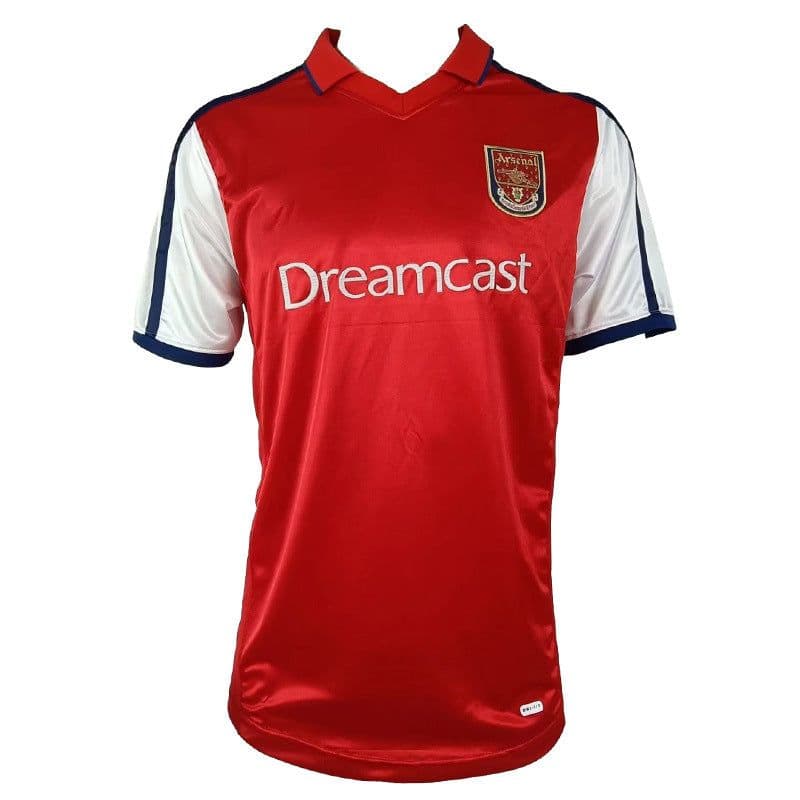 image-Arsenal Retro Football Jersey - Henry 14 Bergkamp 10