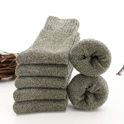 image-Men's Winter Velvet Thick Terry Socks - One Size Fits All