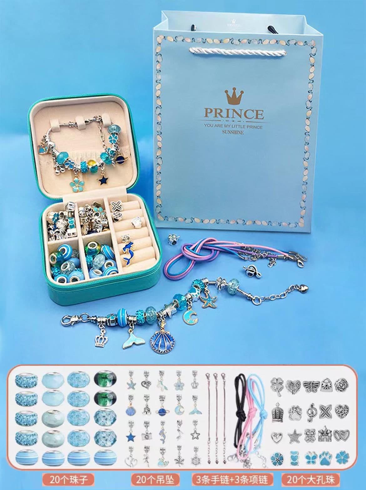 image-Kids Beaded Bracelet Set - DIY Jewelry Gift Ages 6-12