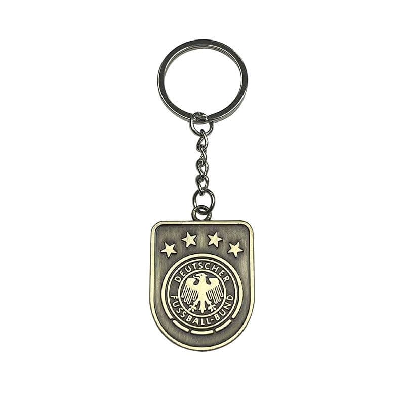image-Football Team Logo Keychain - Zinc Alloy Metal