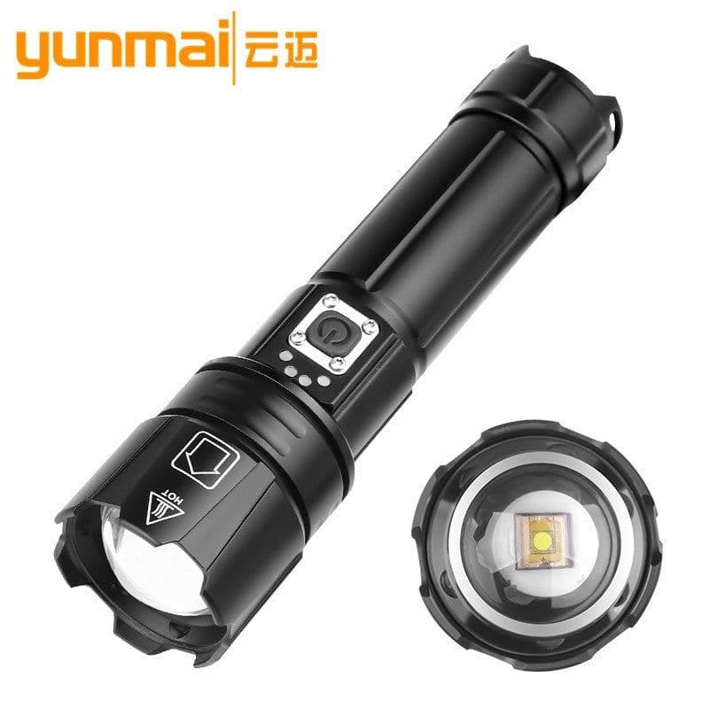 image-Cross-border P70 zoom flashlight upgrade TYPE-C USB charging with output XHP70 strong light P90 flashlight