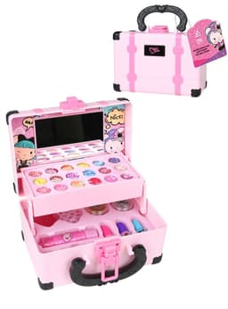 image-Cross-border children's cosmetics toys 68927 princess nail polish handbag Amazon girls makeup box gift