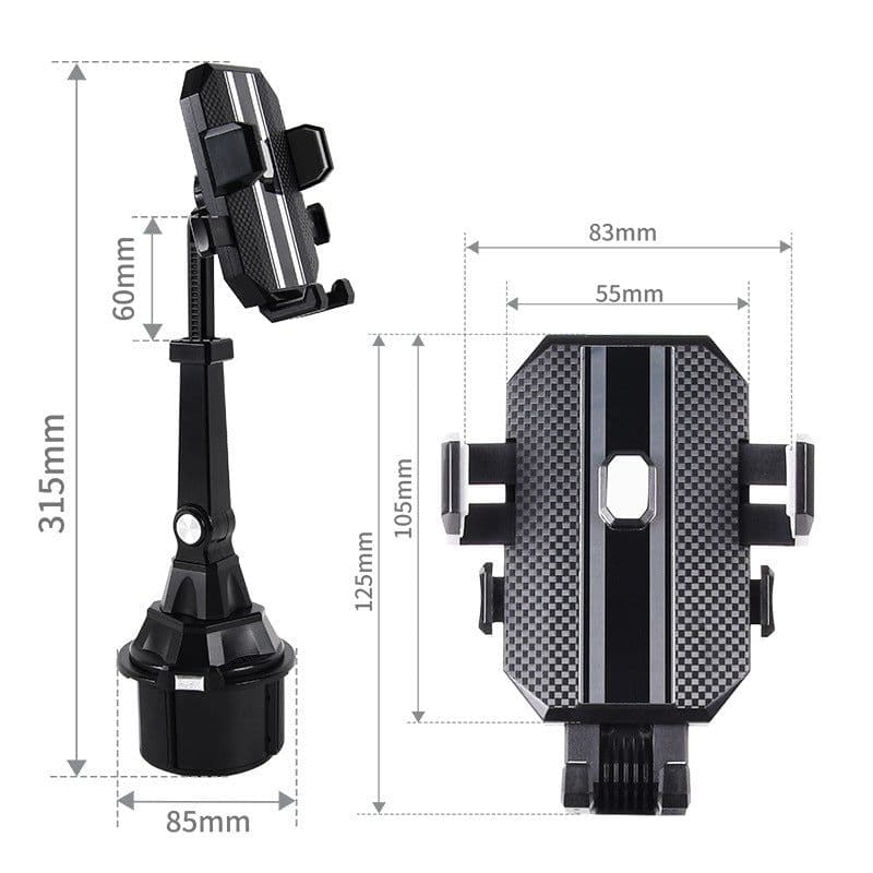 image-Foreign trade explosive car mobile phone bracket water cup seat center console rear seat universal adjustable car navigation bracket
