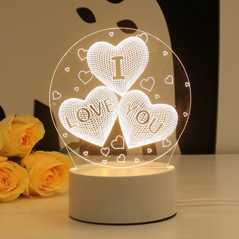 image-Christmas 3D Night Light Table Lamp, Kids' Gift, Modern, USB, 135x210mm