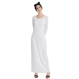 image-Women's Long Skirt A-Line Apricot High Waist XXL