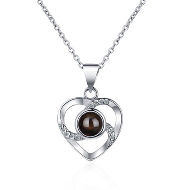 image-925 Sterling Silver Projection Necklace Women