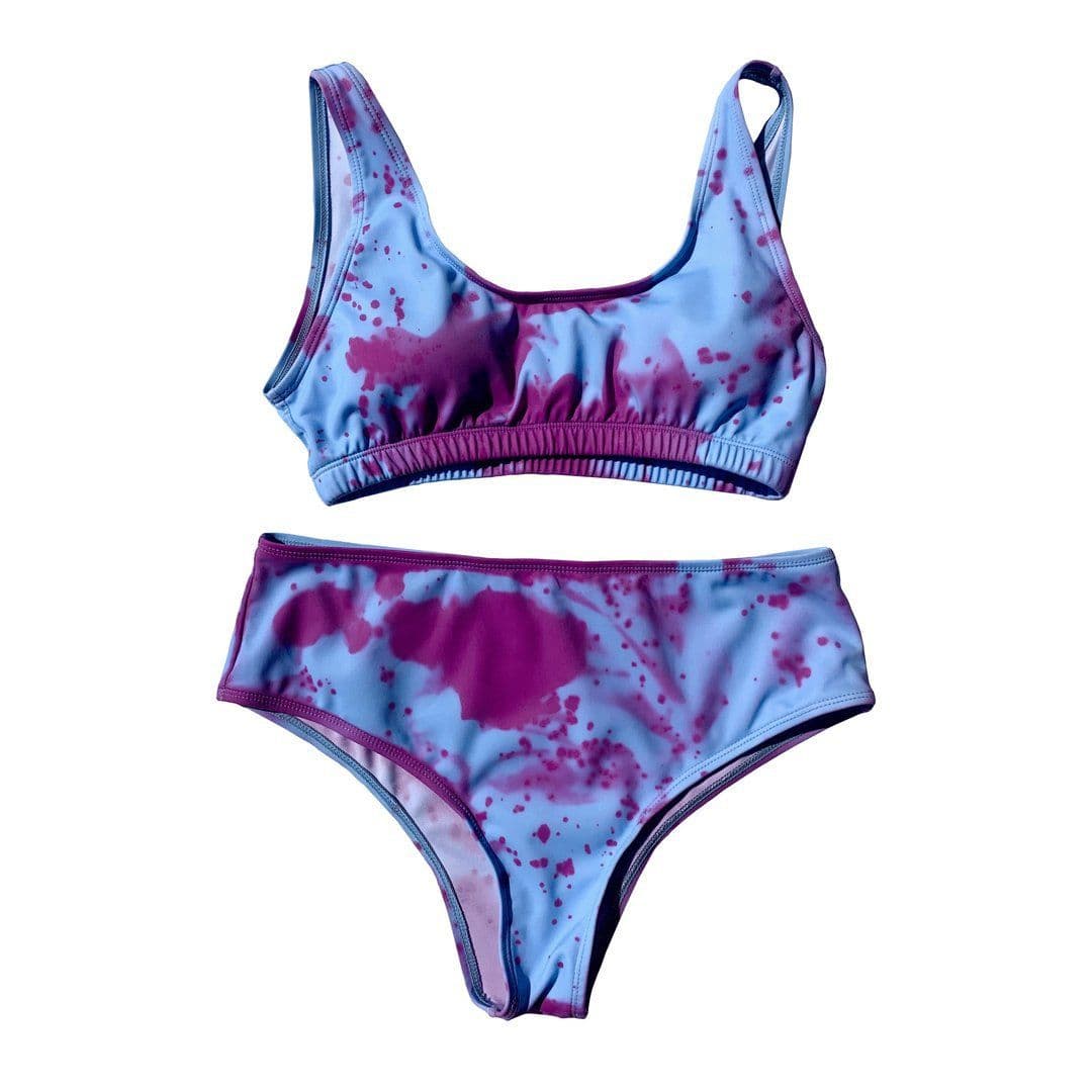image-European and American cross-border water temperature change color bikini bikini split two-piece swimsuit women's swimsuit women