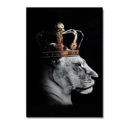 image-Foreign trade explosion black lion king and lion queen painting wall art picture animal canvas printing home decoration