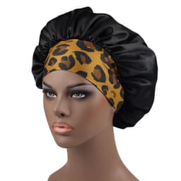 image-Amazon hot selling wide strip wide brim high elastic headband night cap ladies chemotherapy cap hair care cap