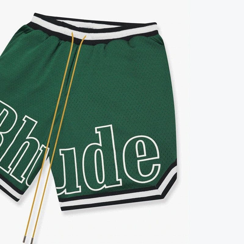 image-Men's Basketball Shorts - Navy Blue Mesh Breathable