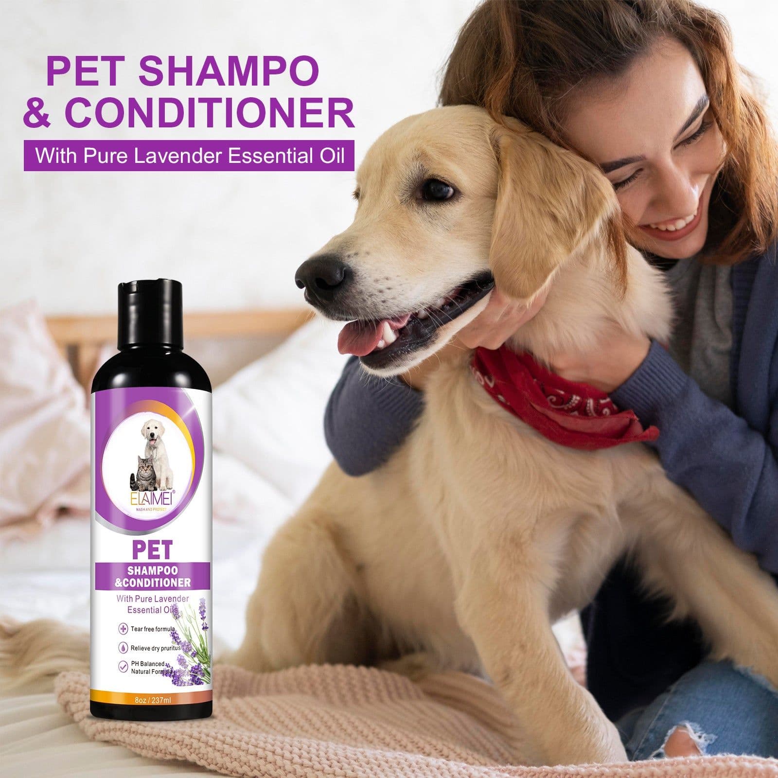 image-Elaimei Long Lasting Dog Shampoo - Pet Shower Gel Fragrance Decontamination