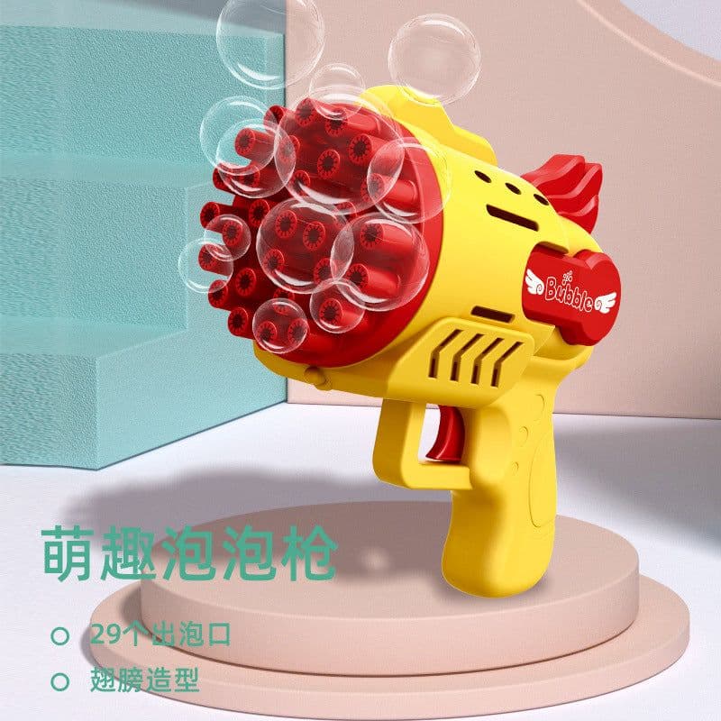 image-Bubble Machine Gun - Automatic Handheld Toy Black