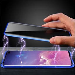 image-Suitable for Samsung note20 anti-peep Magneto mobile phone case S21 double-sided glass magnetic metal protective cover s22u