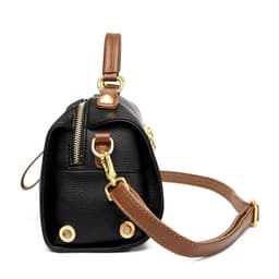 image-Boston Shoulder Bag - Black PU Casual