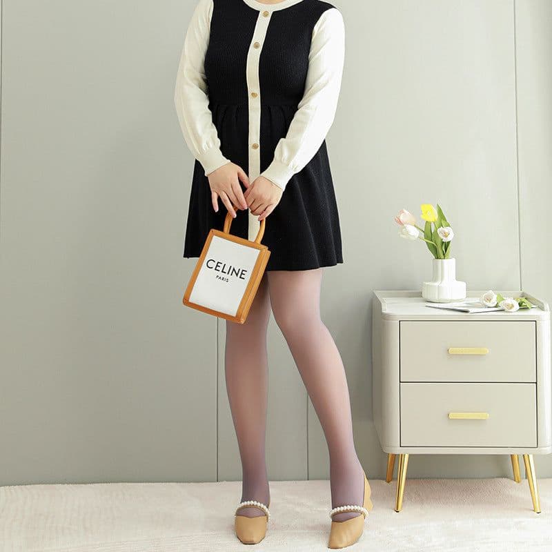 image-Women's Thickened Nylon Pantyhose - Black Plus Size