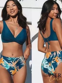 image-2021 bikini European and American spot sexy yellow multi-color bikini export swimsuit for women