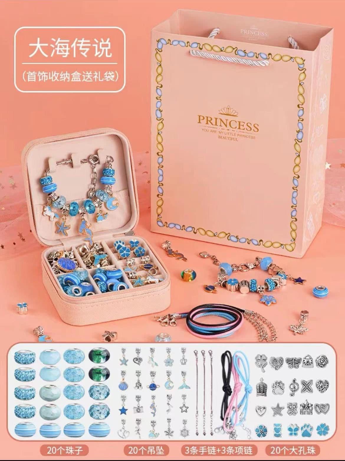 image-Kids Beaded Bracelet Set - DIY Jewelry Gift Ages 6-12
