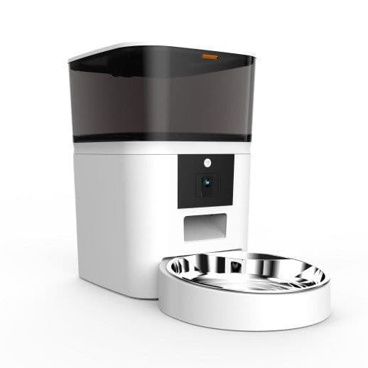 image-Smart Pet Feeder 4L/6L Dual Feeding Camera Adjustable Video White/Black