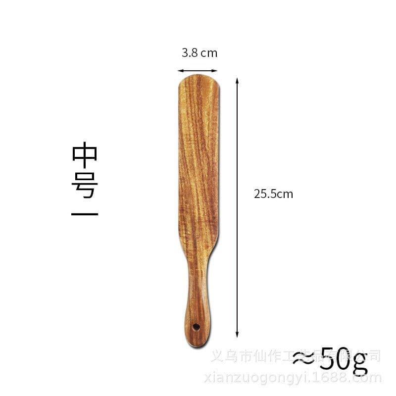 image-Acacia Wood Spatula Set 5-Piece - High Temp