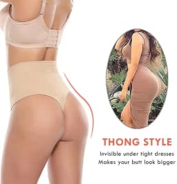image-Clevn Kissy Seamless Mid-Rise Thong - Black Nylon