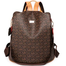 image-jiaoliyoupin Women's Backpack - Brown PU Leather