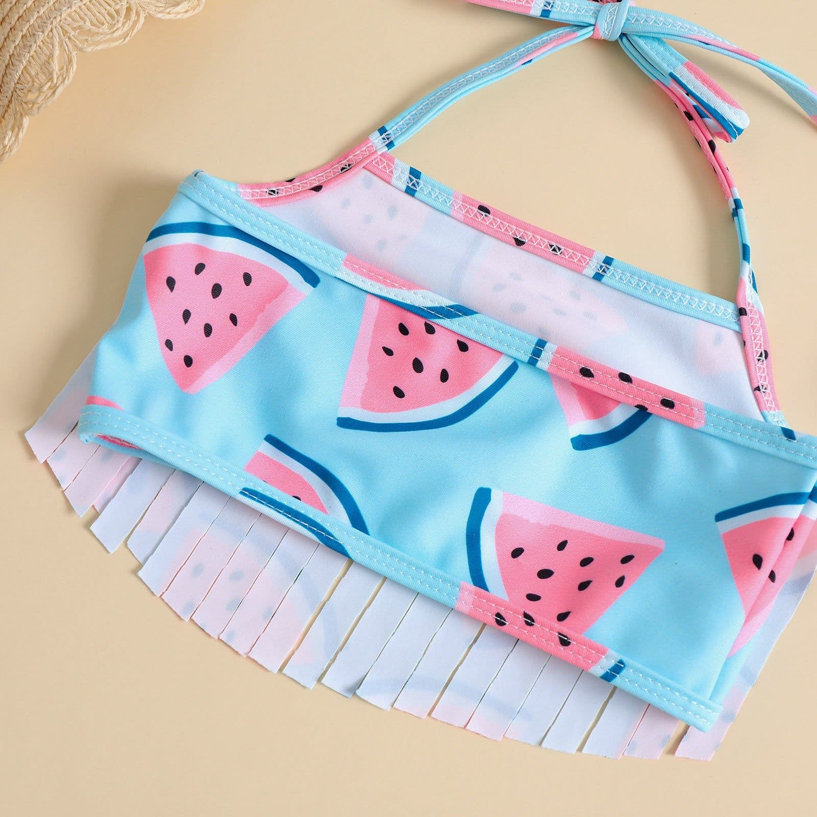 image-Cute Tiger Girls Swimsuit 3pc Set Watermelon