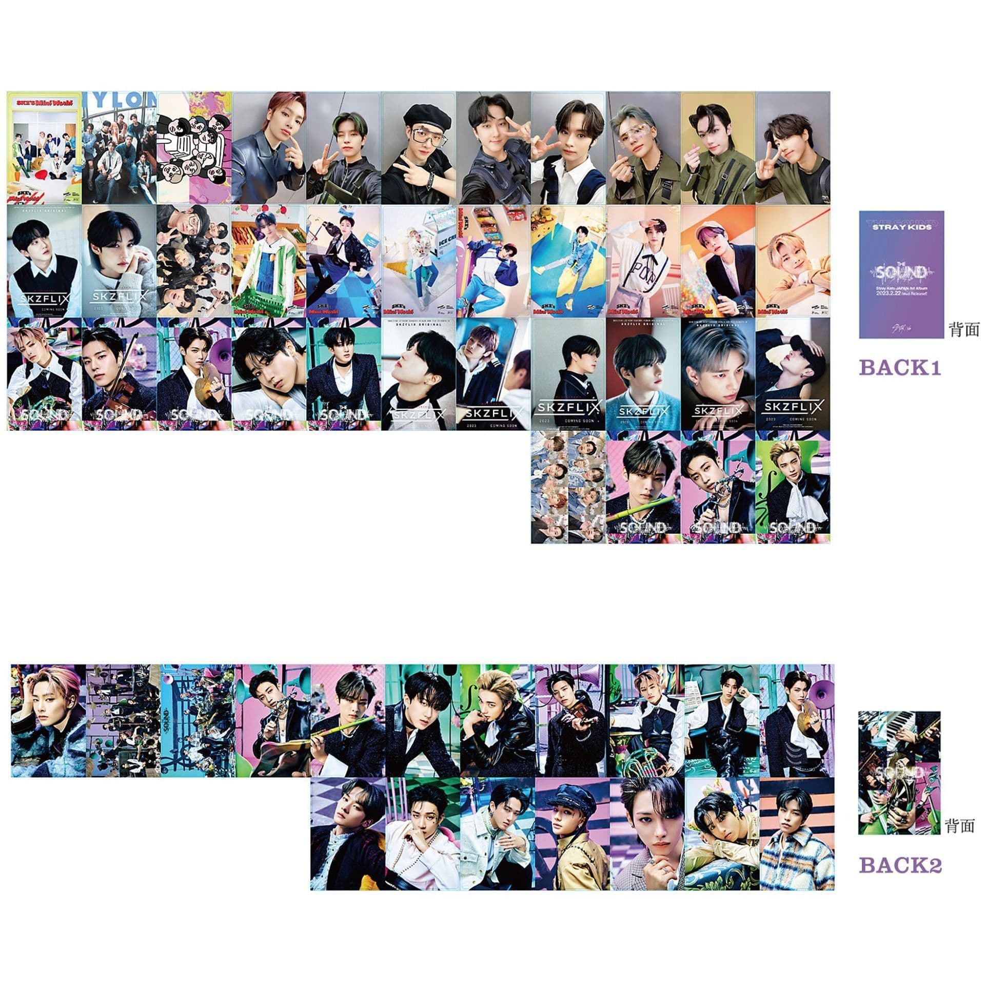 image-SK Stray Kids Album Cards - Bang Chan, Lee Know, Hyunjin