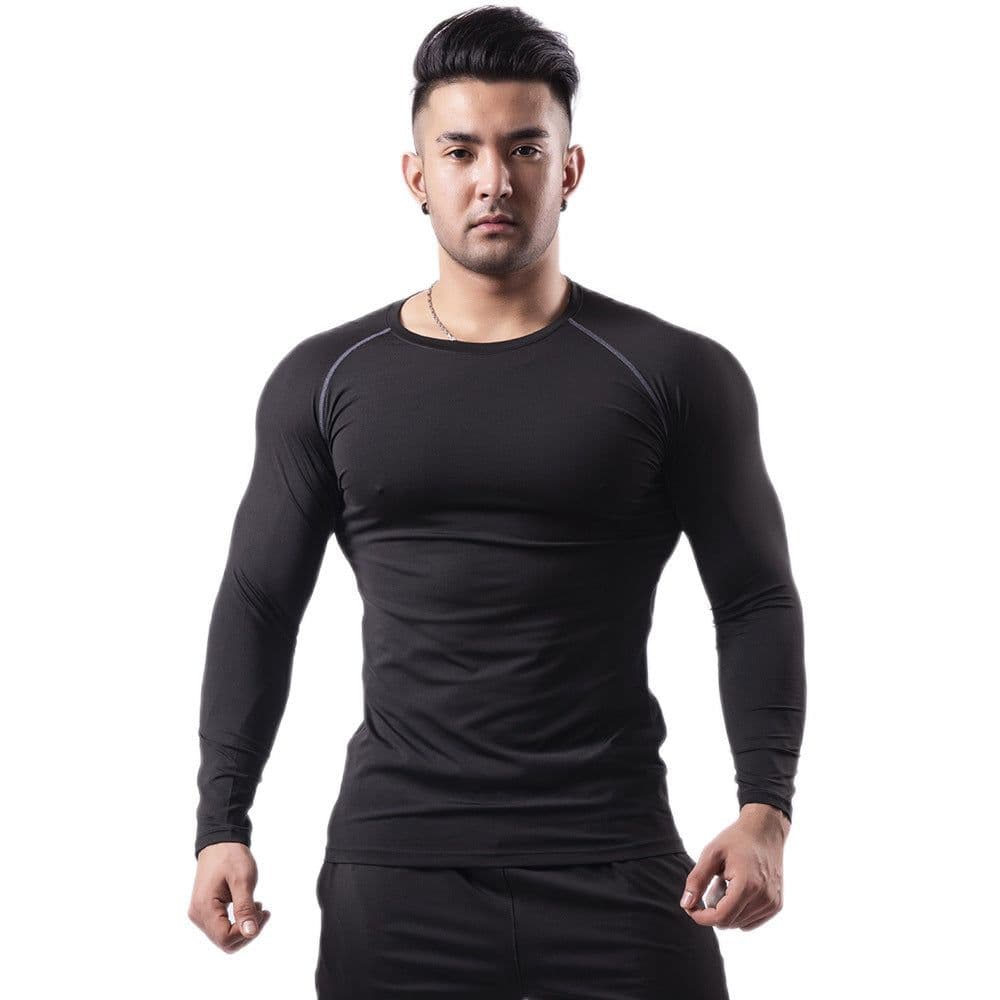 image-Si Ge Tu Fitness Long Sleeve - Gray 3XL Quick Dry