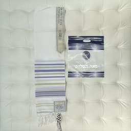 image-Arabian Scarf Shawl - Navy Blue Gold 50x180cm Polyester