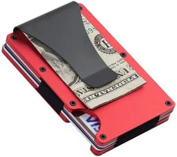image-Aluminum Alloy RFID Credit Card Holder - Silver 2 in 1 Anti-Theft