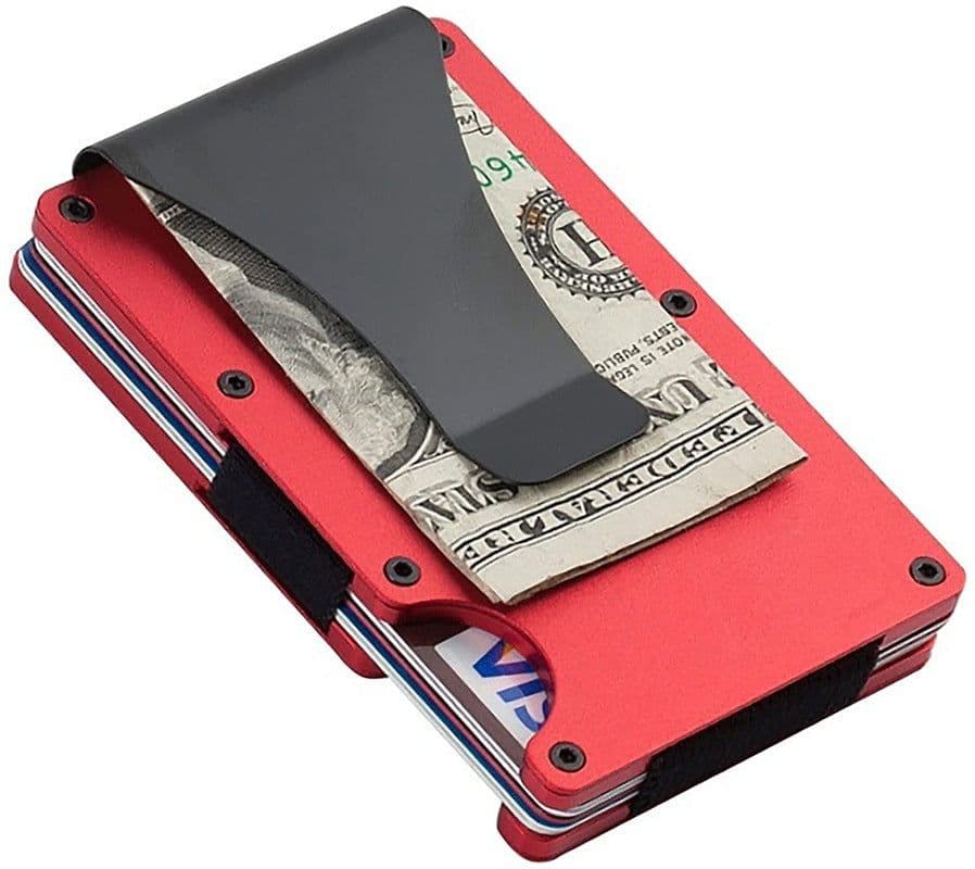image-Aluminum Alloy RFID Credit Card Holder - Silver 2 in 1 Anti-Theft