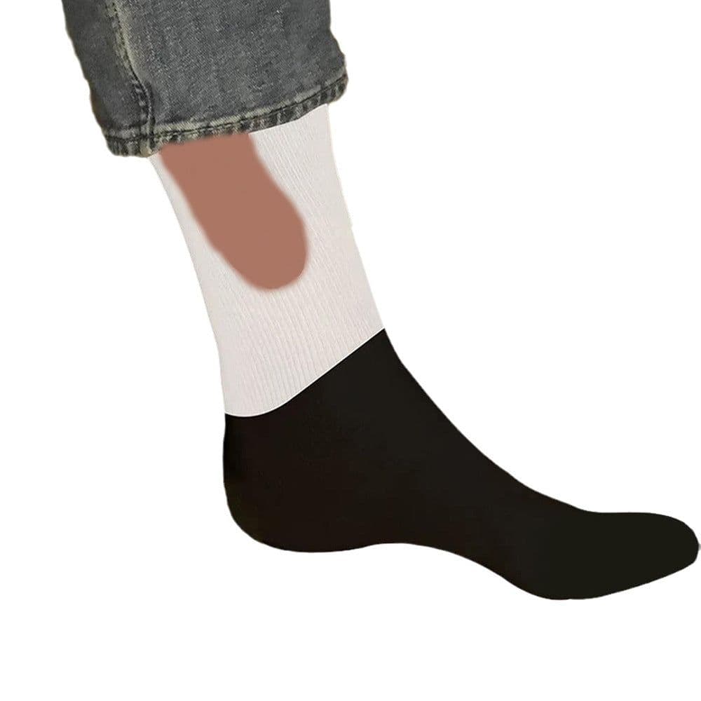 image-Socks - Black Red Stripes Cotton Mid-Tube