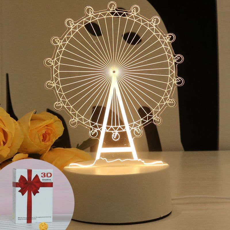 image-Christmas 3D Night Light Table Lamp, Kids' Gift, Modern, USB, 135x210mm