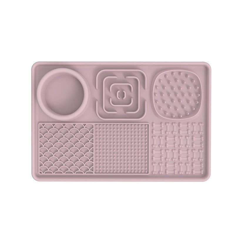 image-Pet Licking Mat - Blue Silica Gel Slow Feed Placemat, Gift (60 characters)