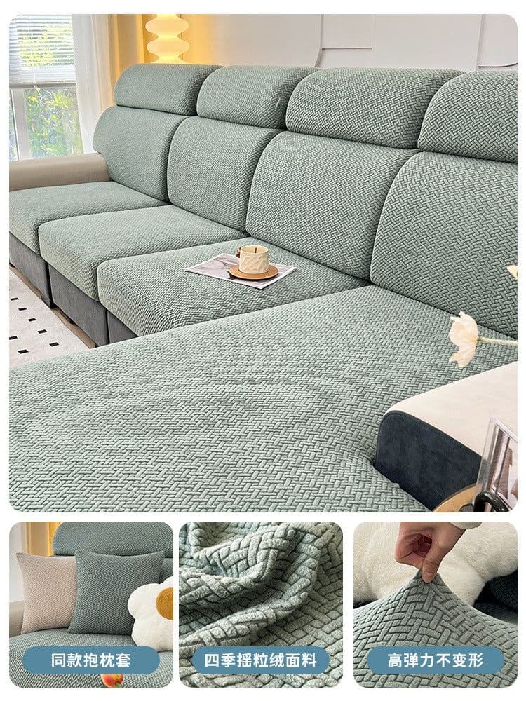 image-Nordic Universal Dust-Proof Sofa Cover - Burgundy 45x45cm