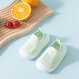 image-Children's Mesh Shoes - Black Flying Weave 12-36M