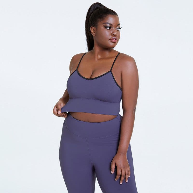 image-Women's Yoga Set - Milk Silk Leggings Bra