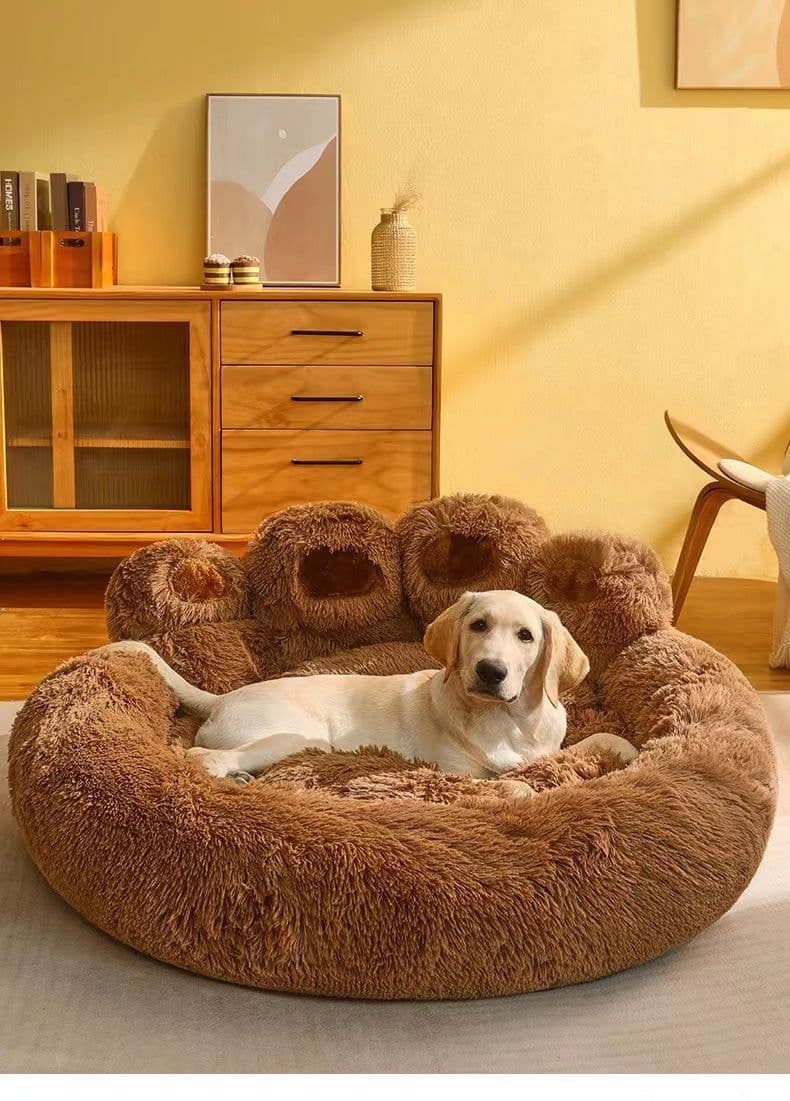 image-Pet Nest, 80cm Cat House, Double Color Powder, Warm for All Seasons